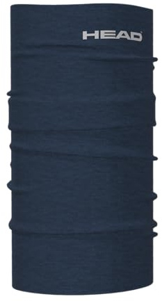 HEAD Tub Merino Enkel, Multifunktionell Duk En Storlek Unisex Tubhalsduk för Män Kvinnor Vinter Nackvärmare Vindtät Skidåkning Cykling UV Skydd, Denim