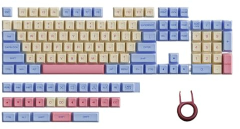 132 tangenter PBT rosa söta tangentkåpor, färgsublimering tangentkåpor XDA tangentbords-set för mekaniskt tangentbord