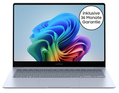 Samsung Galaxy Book4 Edge Galaxy AI-Laptop, 14-Zoll-Display, 16GB RAM, Snapdragon X Elite Prozessor, Notebook 512GB Speicher, Copilot+ PC, Sapphire Blue, 3 Jahre Herstellergarantie