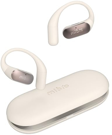 Mibro OpenEar Pro Kopfhörer Bluetooth 5.4, Neue Wireless-Ohrhörer mit Mikrofon Bluetooth Earbuds, 30 Stunden Wiedergabezeit Open-Ear-Kopfhörer, Schnellladung, IPX4 Wasserfest, Weiß