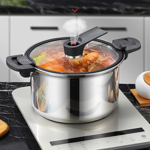 Perfect One Pot Eintopftopf, Micro Pressure Cooker Fast Cooking Kochgeschirr Edelstahl Eintopf für Home Cooking, geeignet für alle Herdarten einschließlich Induktion(Kein Schnellkochtopf)