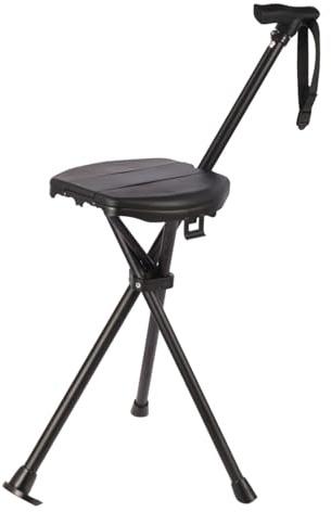 Psdndeww Sgabello pieghevole per esterni Sedia a stampella a tre gambe Stampella Antiscivolo Sgabelli portatili in alluminio leggero Sedia pieghevole all'aperto