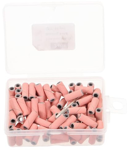 FRCOLOR Bandas de Lijado para Uñas Brocas 3.1 MM, Mini Herramienta de Lijado, Eliminación de Gel y Gofre de Gel para Manicura y Pedicura