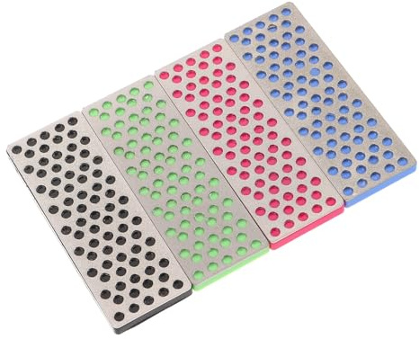 SOPOTUTU Kit la Messa a Punto delle Lamine da Sci e Snowboard, Set 4 Pezzi Pietra per Limare e Affilare, Attrezzatura Portatile per Manutenzione Fai da Te, per Principianti e Sport Invernali