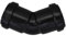 Pushfit 40mm Waste Pipe 45 Degree Bend - Black