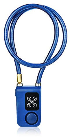 Sonew Anti-Diebstahl-Kettenschloss, 110 dB Alarm, 4 digitale Passwörter, wasserdicht, für Fahrrad, Motorrad, Türen, Tore, Fahrräder