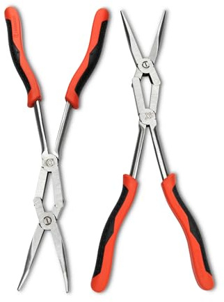 Crescent 2 Pc. X2™ Straight and Bent Long Nose Dual Material Plier Set - PSX204C-06