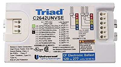 3 pack of Universal C2642UNVME Compact Fluorescent Ballast, 2 Lamp, 26W CFL, 120/277V