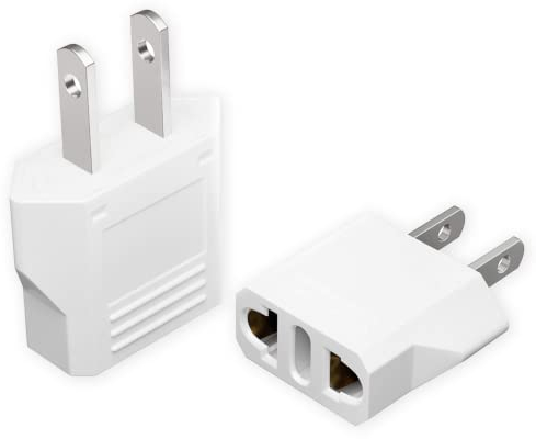VIEVRE 4 Stück Reiseadapter USA, EU to US Adapter USA, Reiseadapter Typ A,US Adapter Europa/China/Japan/Kanada/Mexiko Universaladapter, Weiß