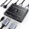 Conmutador USB-C a HDMI 4K a 60 Hz, conmutador HDMI de 2 puertos tipo C+1 para 2 portátiles Comparta 1 monitor HDMI y dispositivos USB, 2 entradas USB C + 1 salida HDMI, EDID adaptativo