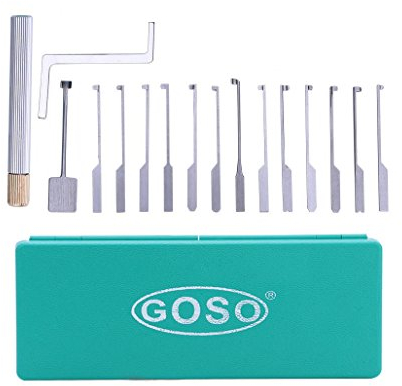 QiDAi - Juego de ganzúas de cerradura de hoyuelos, cerradura Kaba de doble extremo para principiantes y cerrajeros (GOSO)