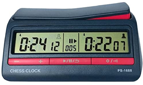 Blmirror Reloj de Ajedrez con Temporizador Digital de Ajedrez Avanzado Profesional Reloj de Juego de Mesa PS-1688