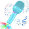 TONOR Karaoke Mikrofon Kabellos Kinder, Wireless Microphone Microfono Funkmikrofon Geschenk&Spielzeug für Mädchen Jungen tragbares KTV Mikro Mic wiederaufladbar zum Singen drahtlos mit RGB Kugel Blau