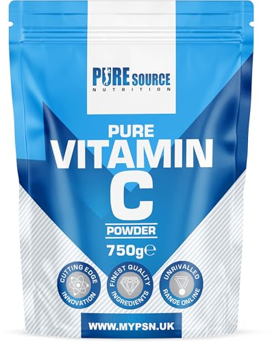 Pure Vitamin C Powder Vegan High Strength Ascorbic Acid 100% Pure British Pharmaceutical Grade | Non-GMO Gluten Free Immune Support Supplement by PSN (750g)