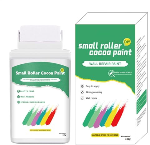 Wall Paint - Ceiling Paint | Touch Up Paint | 100g Safe Wall Repair Paste For Home | Wall Painting Kit | White Ceiling Paint | Wall Touch Up Paint With Roller Brush For Walls To Remove Stain