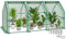 VOUNOT® Mini Serra da Giardino a Tetto a Punta 270x90x90cm, con 3 Finestre Laterali Avvolgibili, Copertura in PE Rinforzato 135g/m² e Telaio in Acciaio, per Orto, Pomodori, Fiori, Verdure, Verde