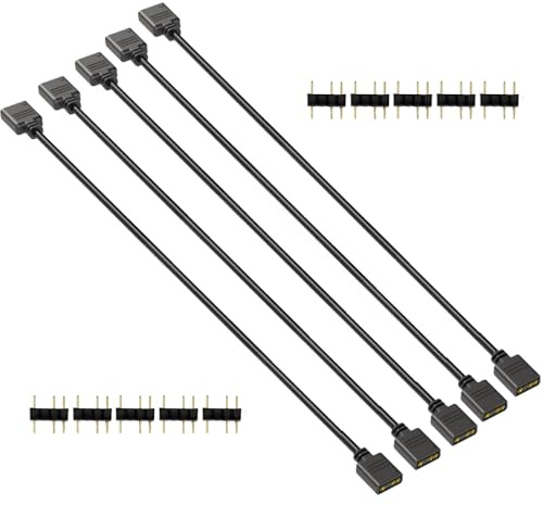 Gebildet ARGB 30cm Kabel 5V 3-pin Adresserbar RGB-Splitter Förlängningskabel ARGB LED-Synkroniseringskabel för att Förlänga PC-Dator ARGB-Fläktar Eller LED-Serien