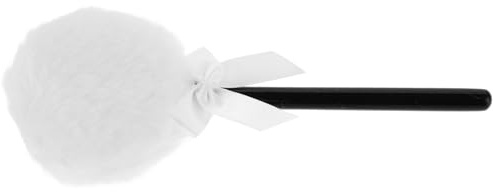KAJNBN Borla de Polvo Corporal de Color Claro con Forma de Lazo, Esponjosa y para Polvos Sueltos y Compactos, Herramienta de Maquillaje Adecuada para Uso Doméstico y Cuidado
