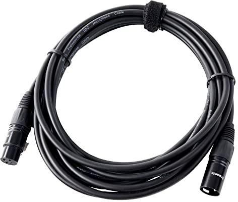Pronomic XFXM-5 Mikrofonkabel (5m Länge, XLR female 3-pol -> XLR male 3-pol, Stecker handgelötet, säure- und ölfest, Spannzangen-Zugentlastung) schwarz