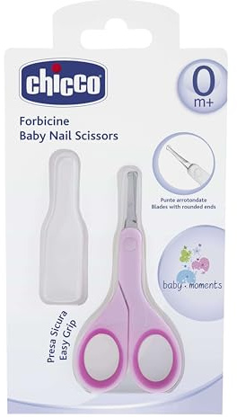 Chicco Baby Nail Scissors with Protective Cap – Pink
