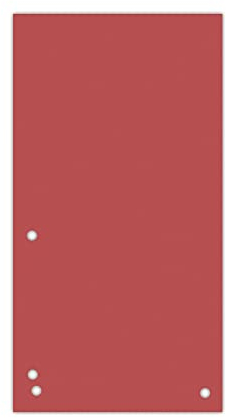 DONAU 100er Pack Trennstreifen/Farbe: Rot / 1/3 A4 aus 190 g/m² Recycling-Karton/ 4-fach Lochung/ 23,5 x 10,5 cm/Gelocht/Trennblätter Ordner Register Trennlaschen/Made in EU