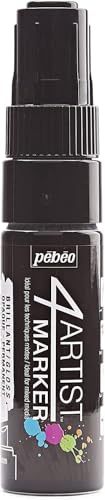 PEBEO INC 580224 MARKER 4ARTIST NERO, Metallo, 3 x 3 x 13 cm