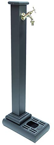 Fonderia Bongiovanni | Fontana a Colonna | Modello Panarea | per Casa Giardino | con Impianto | con Rubinetto Ottone Lucido | fontana da giardino esterno | Fontanella con Vasca da Giardino