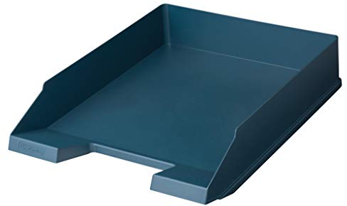 herlitz 5 Stück 50033959 Aktenkorb Classic A4-C4 Recycling-Kunststoff mit Blauem Engel Zertifikat Dunkelblau, Blau