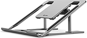 ALOGIC Metro Adjustable & Portable Laptop riser, constructed aluminium alloy & silicon grip, six adjustable angles, fits the latest MacBook, surface, and other laptop devices