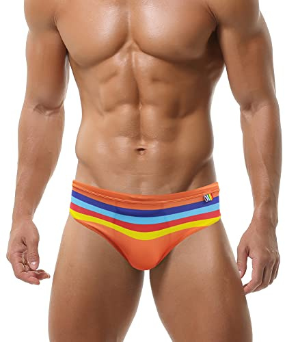 SEAUR Hommes Slips de Bian Bikini Sexy sans Couture Maillot Natation Maillot Bikini Bref Sexy pour Hommes pour Nager Sport Nautique - Style N - L