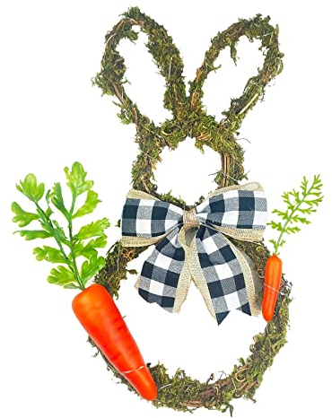 Künstliche Osterkranz Türkranz Osterei Kranz Fröhlicher Osterkranz Frühlingskranz Osterdekoration Türdekoration Haustürkranz Frühlingshasendekoration Osterkranz Welcome mit Hase Dekorativer Türkranz