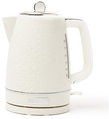 Haden Starbeck White Kettle - 1.7L Fast Boil, Quiet, Cordless Electric Kettle - 3000W, BPA Free, Ergonomic Handle, Energy-Efficient, lightweight - Perfect for Home and Travel