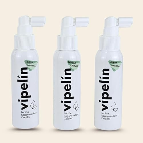 Loción Capilar VIPELÍN – Formula Regeneradora Capilar Natural – Anticaspa y Anticaída - Ingredientes 100% Naturales – Suministro para 6 meses.