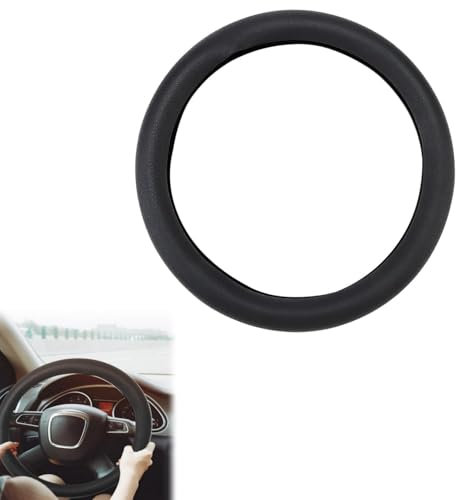 Couvre Volant Voiture en Silicone, Housse de Volant de Voiture, Volant de Voiture Protection, Housse Souple Antidérapante, Accessoires Auto Decoration Interieur, Universel 32cm à 40 cm, NOI
