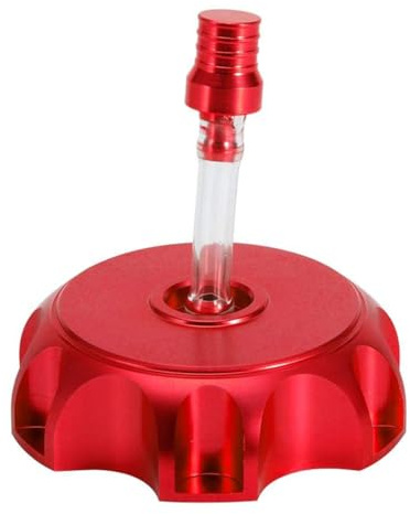 Laroal Tapa del tanque de combustible Tapa del tanque de combustible de aluminio CNC para motocicleta con respiradero Cubierta de gas roja para un mejor rendimiento y durabilidad