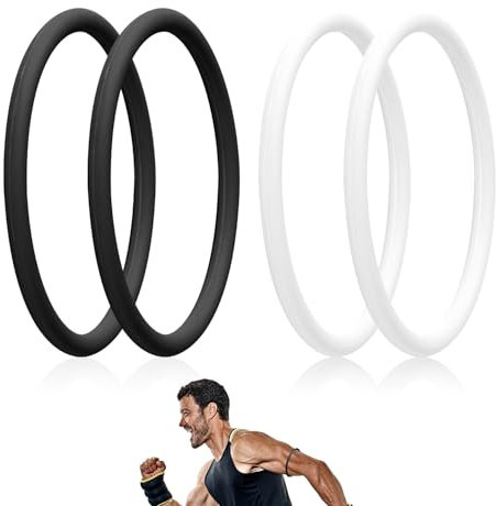 Lot de 4 Sangles de Soutien du Tendon Rotulien, Bande de Genou en Silicone Sangle de Genou Flexible pour Tendon Rotulien Sangle de Genou pour la Course à Pied le Basket Ball le Sport