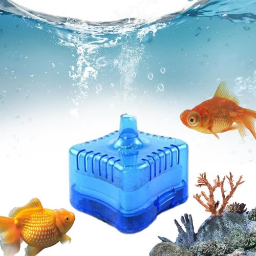 Small Fish Tank Filter, Powerful Aquarium Filter Small Whisper Air Pump, Fish Tank Supplies for Water Circulation, Saltwater and Freshwater