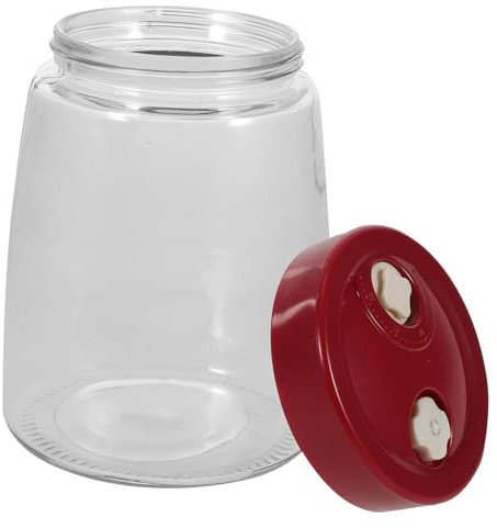 HOLIDYOYO Bocal de Fermentation Verre Récipient Hermétique Multi Usage pour Cornichons et Vin pour Conservation des Aliments Cuisine