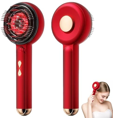 HIULLEN Appareil de massage électrique 2 en 1 pour cuir chevelu - Brosse de massage électrique pour cuir chevelu - Brosse de massage du cuir chevelu - Soin des cheveux