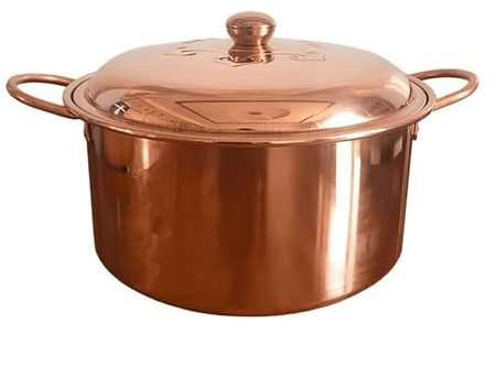 Olla de cocina de cobre hecha a mano, olla caliente extragruesa para shabu y sopa