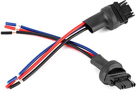 Diyeeni Adapterförlängningskabel för 3157 3156 Hane-kontaktdon, Förkopplad Glödlampshållare Bil Blinkersljus Bromsbakljus LED Eftermonteringssockel, Plug and Play 2-pack