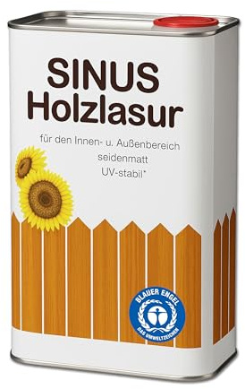 BURTEX Sinus Holzlasur 2 x 5 L – Farblos – Holzanstrich auf Pflanzenölbasis, kunstharzverstärkt & wetterbeständig – Holzschutz innen & außen – tropfgehemmt, atmungsaktiv, seidenmatt