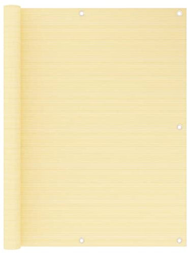 vidaXL Balkon Sichtschutz Bespannung Terrasse Windschutz Sonnenschutz Balkonbespannung Balkonverkleidung Balkonsichtschutz Beige 120x500cm HDPE
