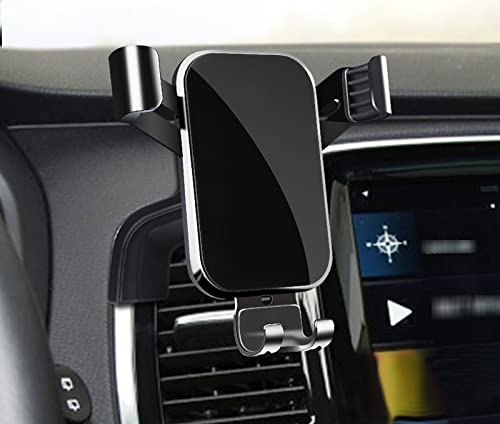 LSXEL Volvo XC90 Zubehör Telefonhalterung Mittelkonsole Navigationshalterung 2015-2024, Smartphone-Halterung für Volvo XC90 2015-2024, Schwarz, ABS-Kunststoff, Aluminiumlegierung, Entlüftung, 1 Stück