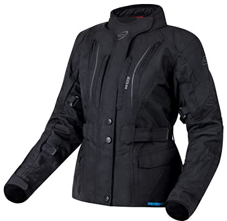 OZONE MOTO Sahara Lady Giacca da Moto Donna | Tessile | Protezioni per Gomiti e Spalle | Membrana Reissa Rimovibile | 10 Canali di Ventilazione