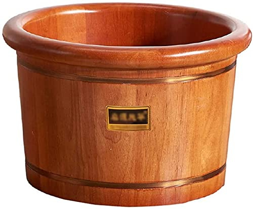 Foot Tub Wooden Foot Basin Oak Foot Tub, Household Foot Soaking Basin, Wooden Foot Washing Bucket, Footbath, Sauna Foot Bath Barrel, Pain Fatigue Relief Foot Washing Barrel (Color : 1),Shiatsu Massage