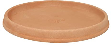 MePla Untersetzer Roma - runder Untersetzer - wetterfest - UV-beständiger Blumenuntersetzer - ø48 cm (Innen: ø41 cm) - Terra