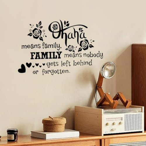 PLIGREAT Inspirational Quotes Wall Stickers Removable Peel and Stick Family Positive Word Wall Decals for Living Room Bedroom Sofa Background Photo Wall Decoration Home Indoor DIY Wall Art Decor