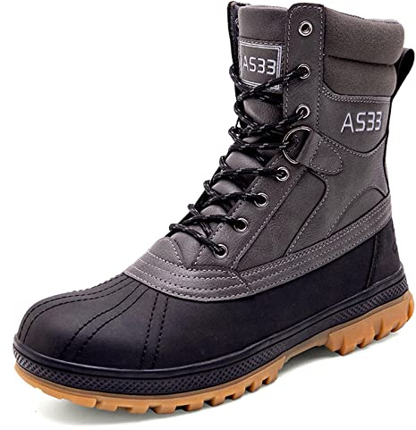 BLBK Bottes militaires pour homme - Bottes militaires - Avec fermeture éclair - En cuir - Pour la randonnée, l'alpinisme, le tout-terrain, la pêche, la chasse, Noir , 43 EU