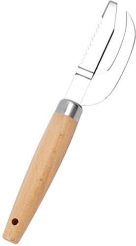 UPKOCH Rascador De Escamas De Pescado De Inoxidable Herramienta Doble Uso Fácil De Sostener para Cocinas Domésticas Retira Escamas y Descorazona Pescados